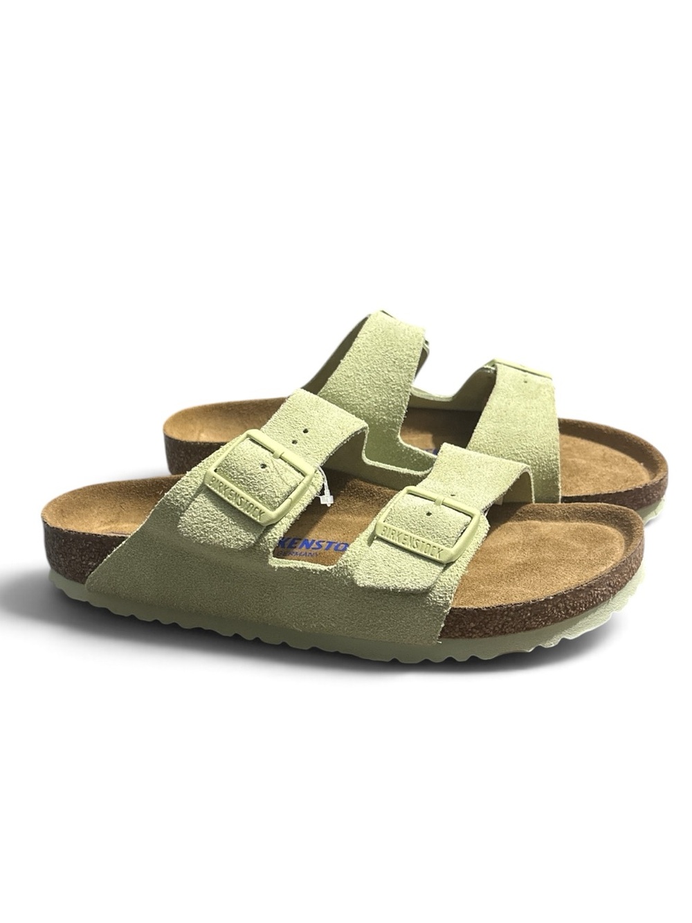 Birkenstock Arizona Suede Soft Footbed Sandal Faded Lime EU-42 L11 M9 (Unisex)